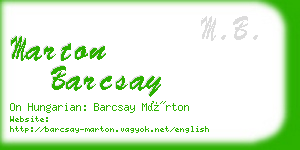 marton barcsay business card